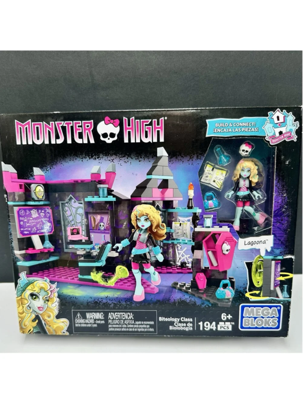 Monster High Biteology Class Mega Bloks Set NOS SEALED 2015 Lagoona Blue